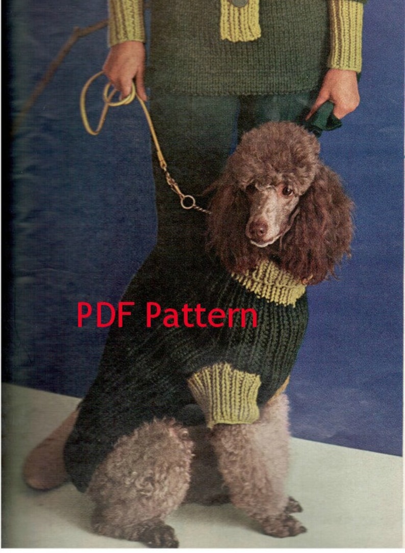 Dog Sweater Knit Pattern 3 Sizes Sm Med Lg Bulky Etsy