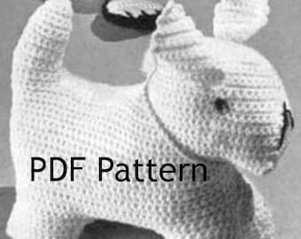 Crochet Toy Dog Pattern, Amigurumi Stuffed Animal, Vintage Digital Download