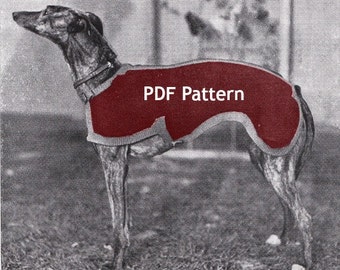 Greyhound Dog Sweater, Coat/Jacket, Vintage 1934 Knit Pattern, PDF Instant, Digital Download