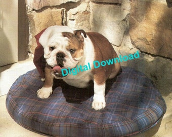 Dog Bed Cat Bed Pattern, Pet Bed, Round Dog Bed, Cedar Pet Bed, Fabric Pet Bed, PDF Digital Download