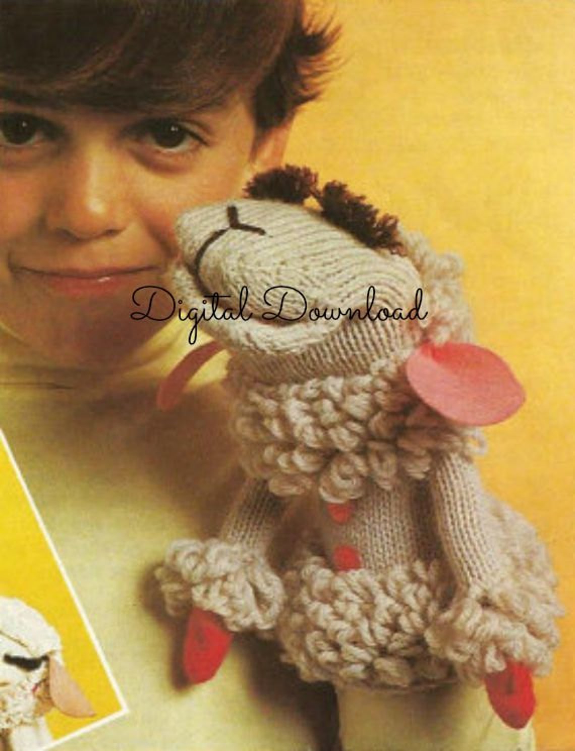 2 Lamb Chop Puppet Patterns Includes Knit and Crochet Etsy UK