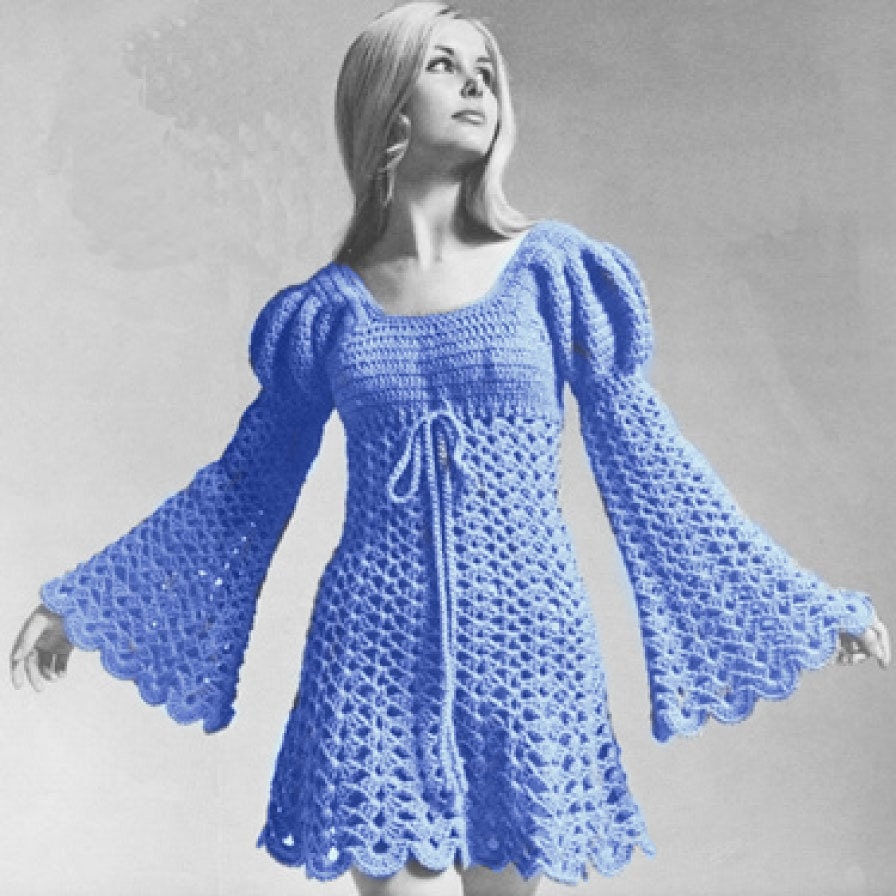 Plus Size Long Sleeve Open Back Crochet Maxi Dress