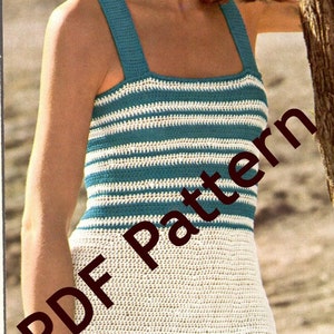 Sun Dress, Tunic, Easy Crochet Pattern, Beginner Project, PDF Instant, Digital Download