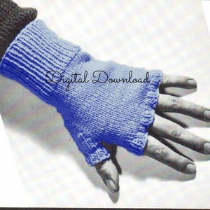 Fingerless Gloves Pattern, Knitting Gloves, Mittens With Thumb, Open Finger  Gloves, Row by Row Knitting Tutorial, Instant Download 6001 