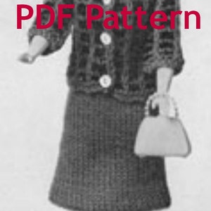 Vintage 1963 Barbie Ken Suits 4 Knit Patterns PDF