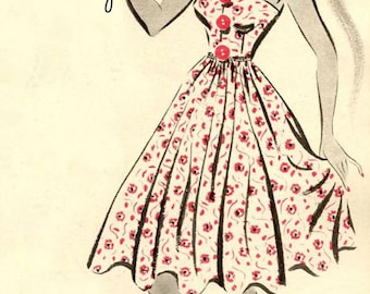 Sukienka Dirndl 2,5 jarda, Rockabilly, Wzór do szycia z lat 50. XX wieku, AUTORSKI, Pobieranie cyfrowe, PDF Instant