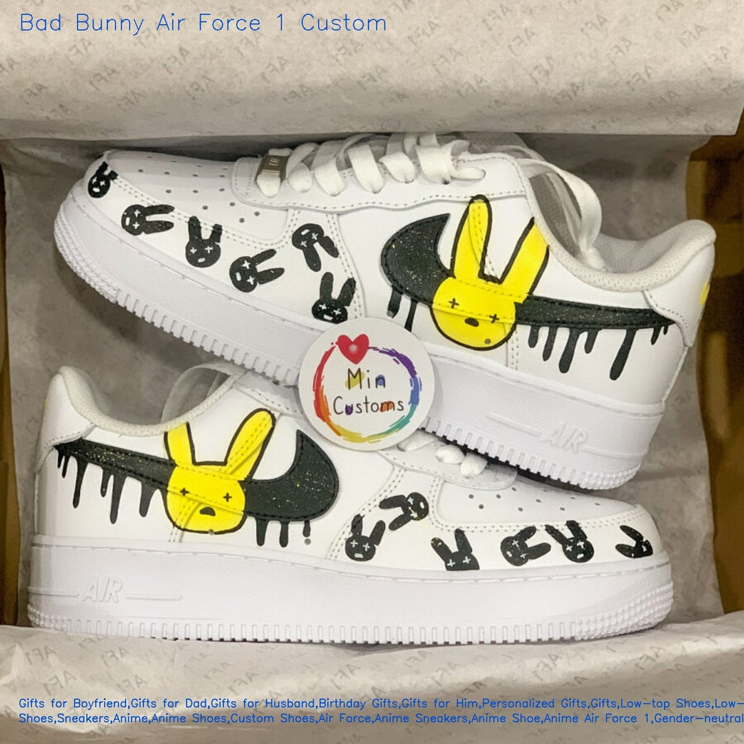 custom bad bunny air forces