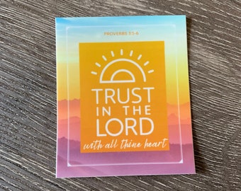 Trust In The Lord 2022 LDS Youth Theme Sticker YM YW graduation camp Waterbottle Vinyl Waterproof Stickers Bible Christian Gifts Proverbs