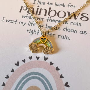 Rainbow Baptism LDS Primary Gift Rainbow Necklace I like to look for Rainbows Baptism gift Great To Be Eight Strive To Be Primary Primary