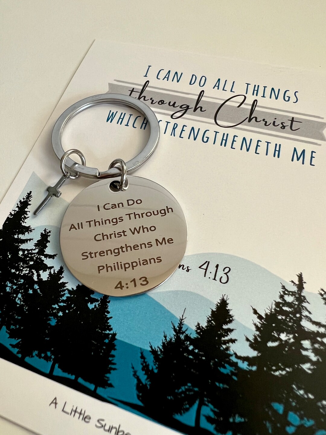 Scripture Key Chains I Can Do All Things Through Christ Key Chain Bible Quote Purse Keychain ...