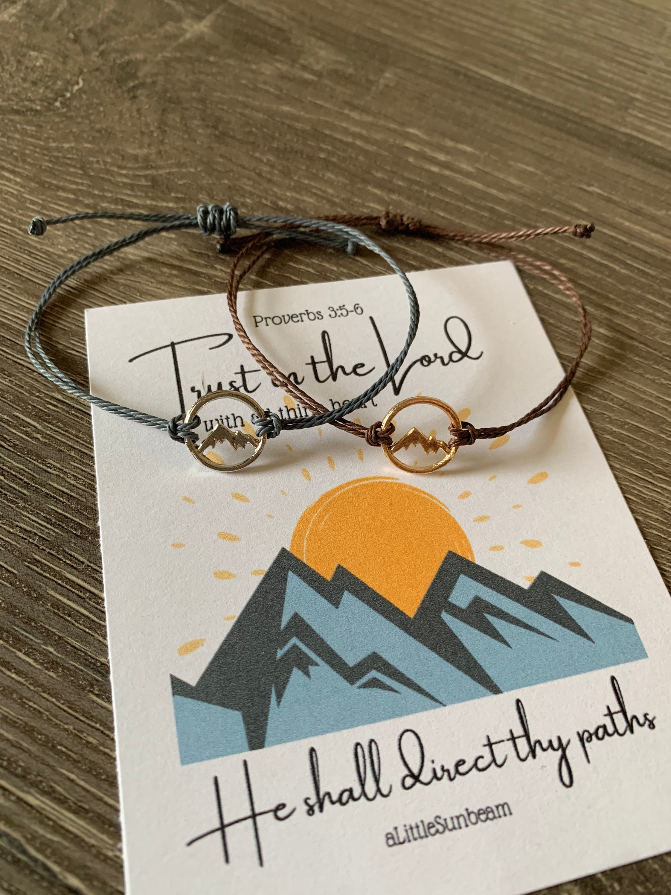 Trust In The Lord Theme YW YM Bracelet Young Women String MOUNTAIN Bi…