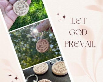 Let God Prevail Relief Society gifts young women wooden keychain  Key Ring Missionary Seminary Gift Christmas Gifts Ministering lds Nelson
