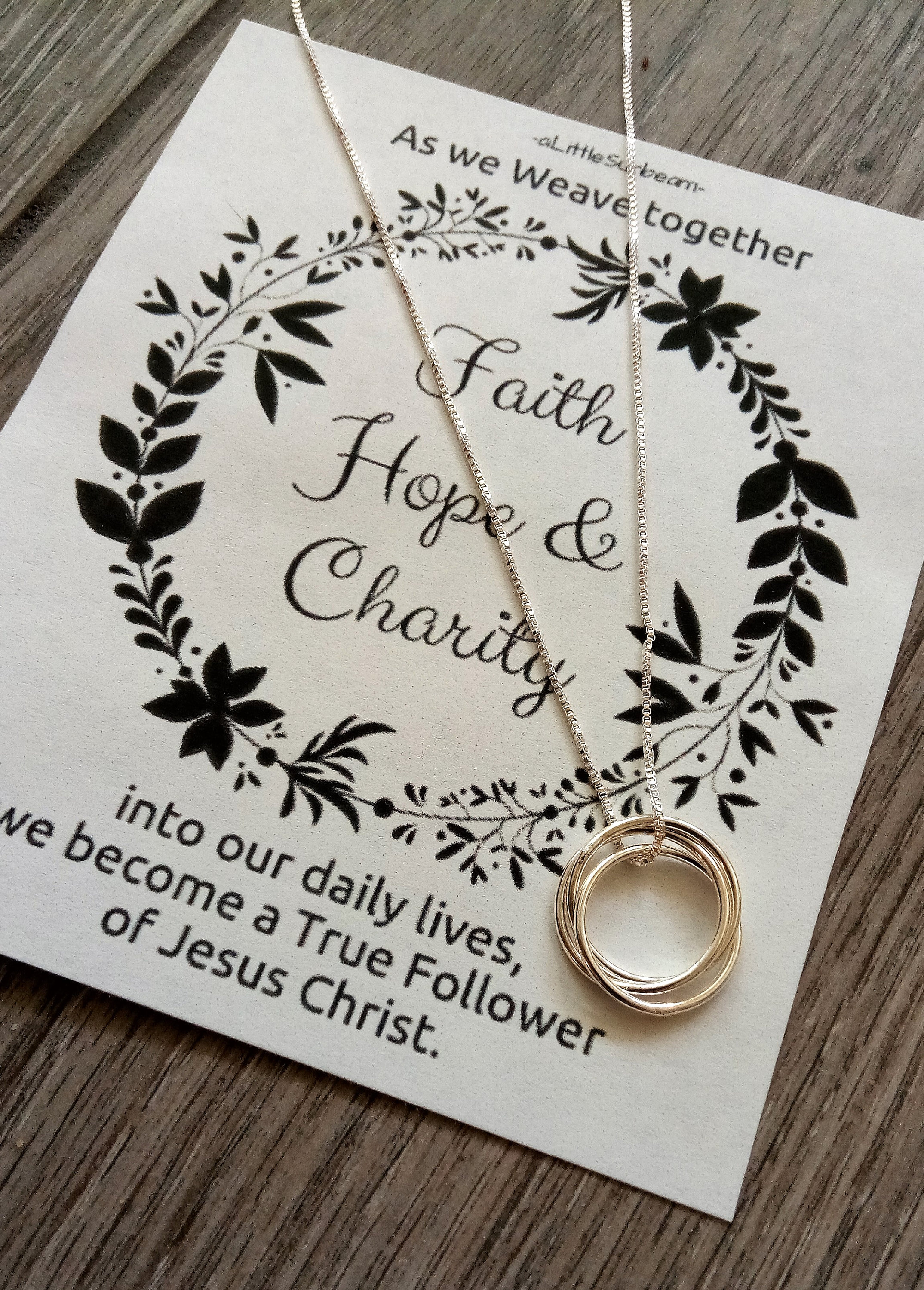 Banter Faith Hope and Charity Cluster Necklace Charm in Sterling Silver |  Westland Mall