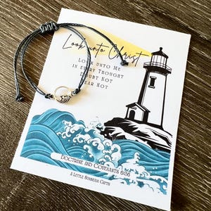 Look Unto Christ WAVE String Bracelet ym yw Youth Conference 2025 gifts Girls Camp Back to School Encouragment Lighthouse Waves water River