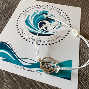 WAVE String Bracelet YW YM Youth Conference Seminary gifts I Can Do All Things Through Christ Girls Camp gift Young Women Theme Camp fsy