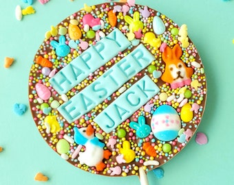 Personalized Easter Chocolate Lollipop: Custom Easter Gift