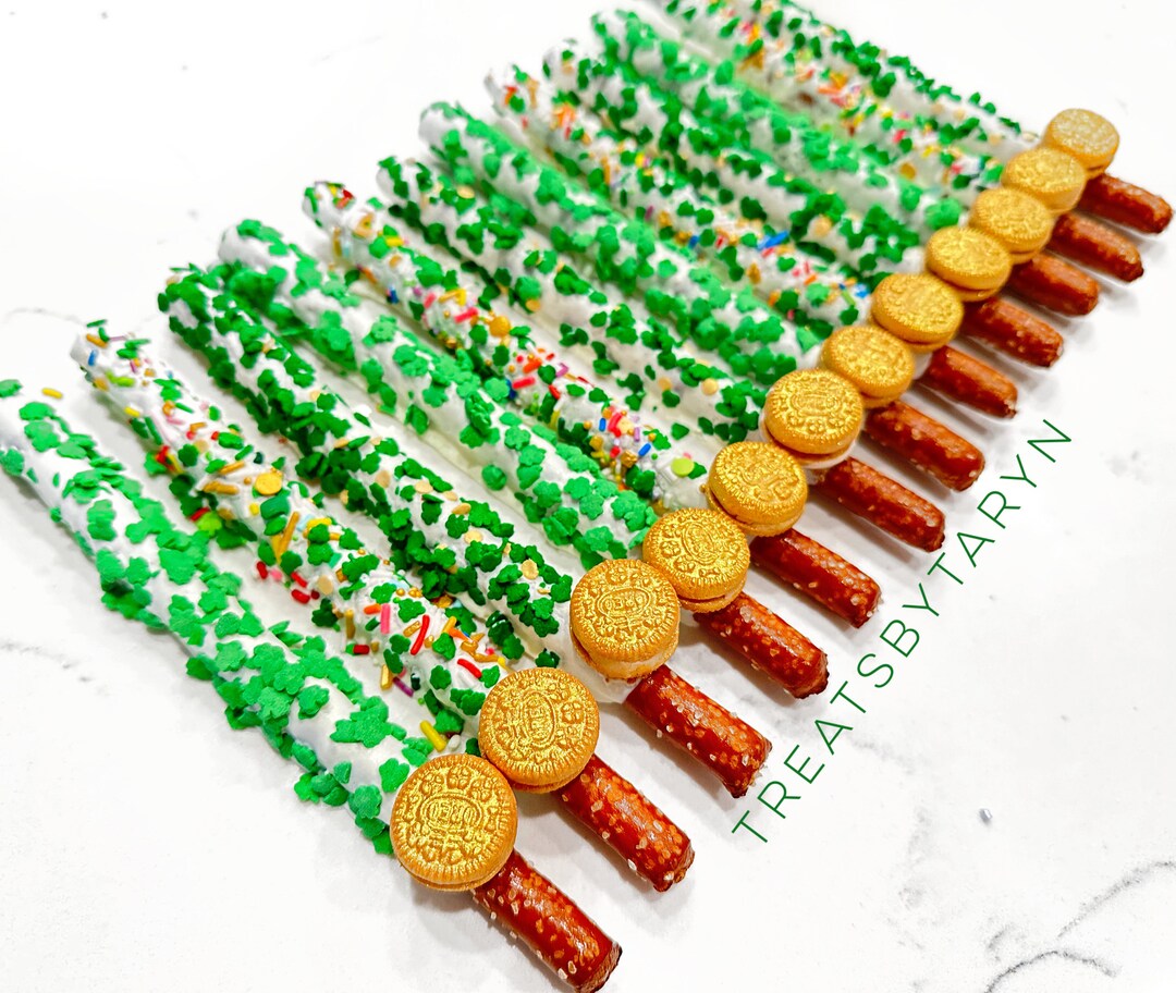green pretzels st patricks day