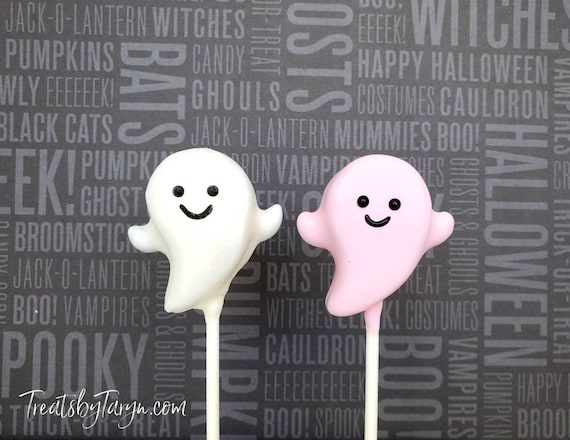Pastel Ghost Cake Pops: Modern Halloween Treats (12 Pcs)