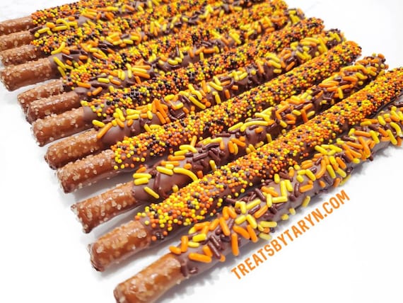 AUTUMN chocolate covered pretzels