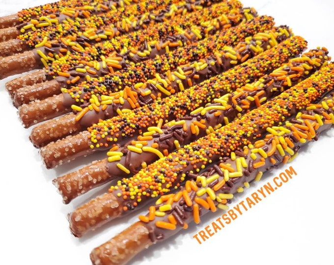 AUTUMN chocolate covered pretzels