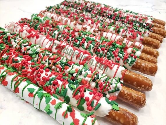 CHRISTMAS Chocolate Covered Pretzels