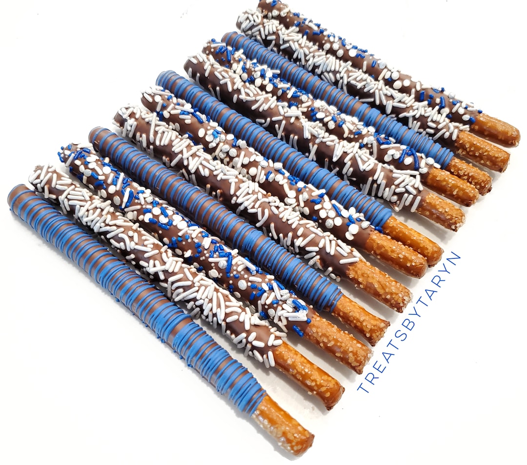 Royal Blue Chocolate Covered Pretzels: Spritz Rods, Winter Wonderland ...