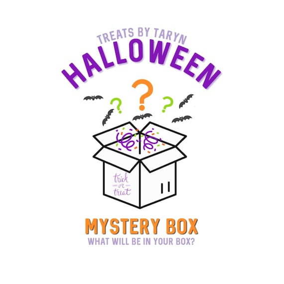 Halloween mystery treat box. Halloween treats. Mystery boxes. Halloween treat box. Halloween gift. Halloween gift box