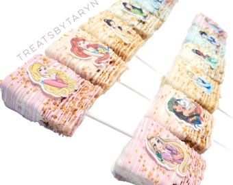Princess Rice Krispie Treats: 12 Piece Party Favors