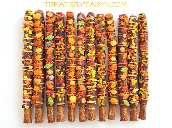 AUTUMN chocolate covered pretzels