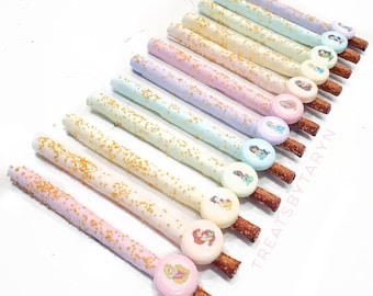 Princess Chocolate Covered Pretzel Rods: Party Treats 12pk