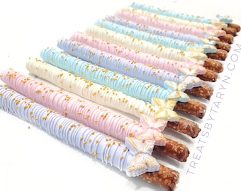 Ombre Chocolate Covered Pretzels. Ombre BUTTERFLY treats. Unicorn pretzels.  Unicorn treats. Pastel pretzels. Pastel treats