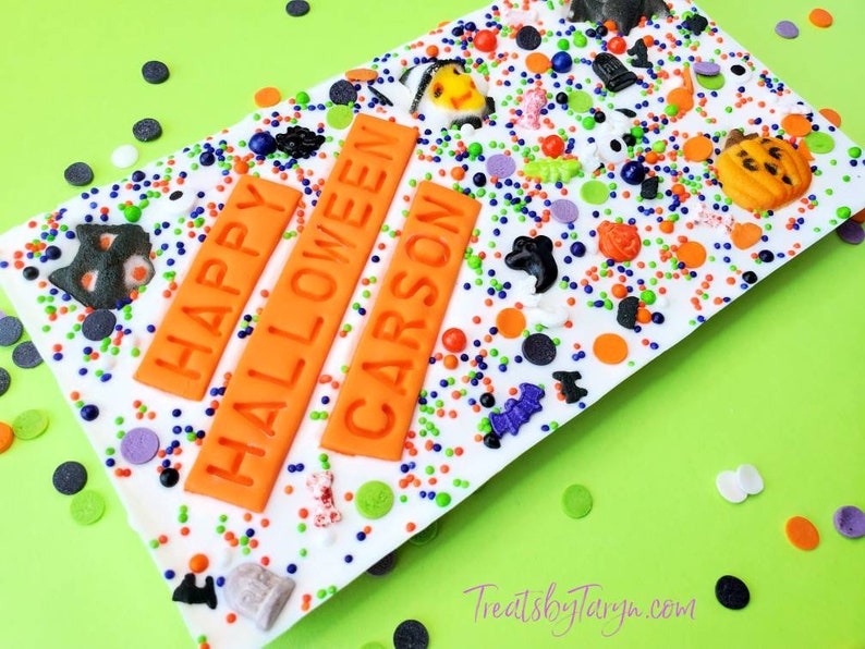 Halloween personalized chocolate bar. Halloween bar. Halloween image 1