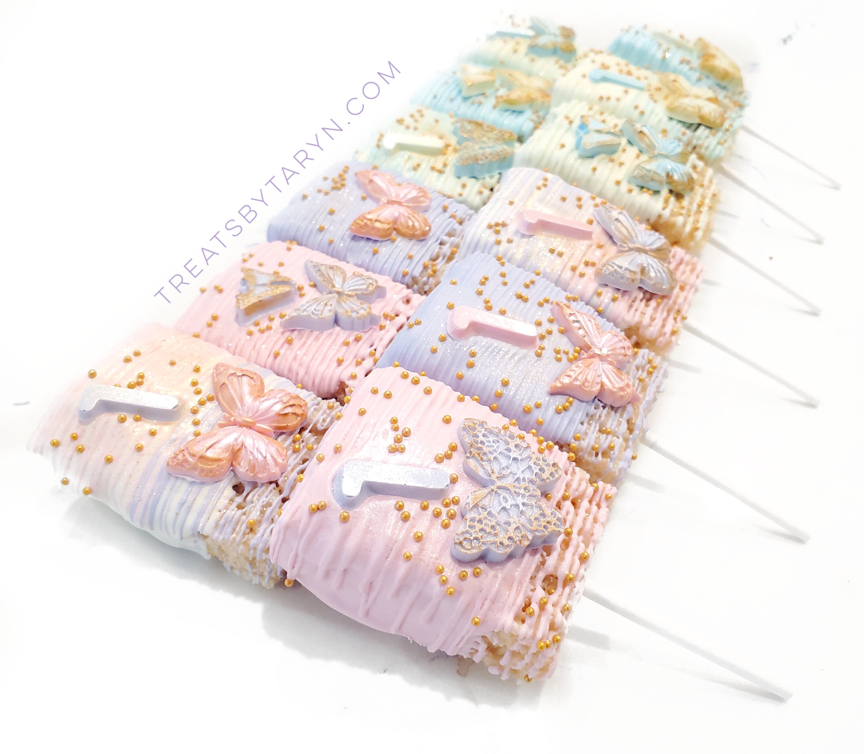 Butterfly Chocolate Covered Rice Krispy Treats (12 pk)