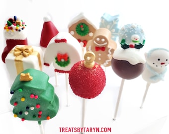 Christmas Cake Pops: Holiday Variety Set (12pcs)