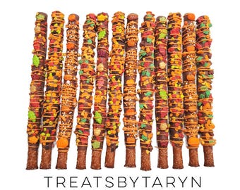 Palitos de pretzel bañados en chocolate: recuerdos de otoño (12)