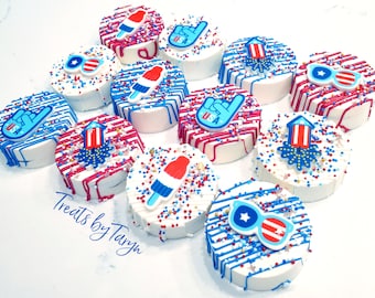 Patriotic Oreos: 4th of July Party Treats (12)
