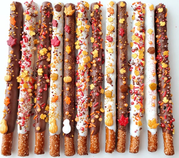 AUTUMN chocolate covered pretzels