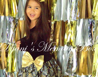 Gold and Silver Tassel Backdrop, New Year Photo Prop