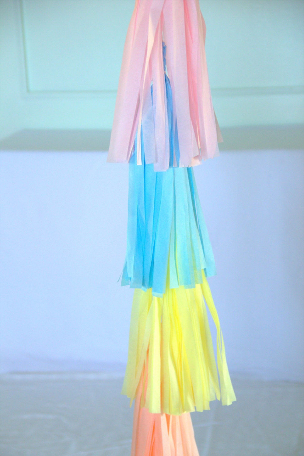 Gold Balloon With Pastel Colors Tassel Tail / 36 Gold Etsy
