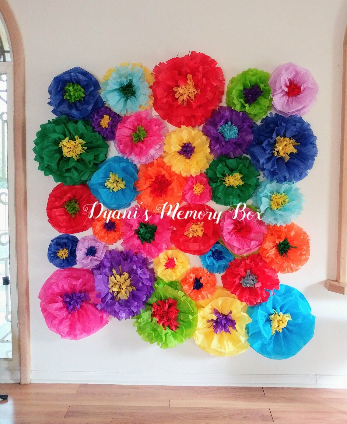 FIESTA Tissue Paper Flowers Backdrop/ Encanto Party/ Coco Etsy