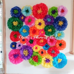 FIESTA Carta Velina Fiori Sfondo / Encanto Party / Coco Birthday Party Decor / Fiesta Flowers / Mexican Decor