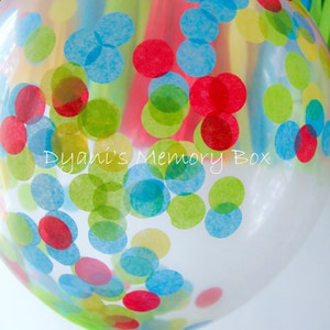 Set of 12  Biodegradable Confetti- Filled Balloons  / choose your colors confetti Balloons / Birthday Balloons