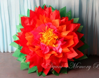 Fiesta Tissue Paper Pom Pom Flower, Party Wedding Decor