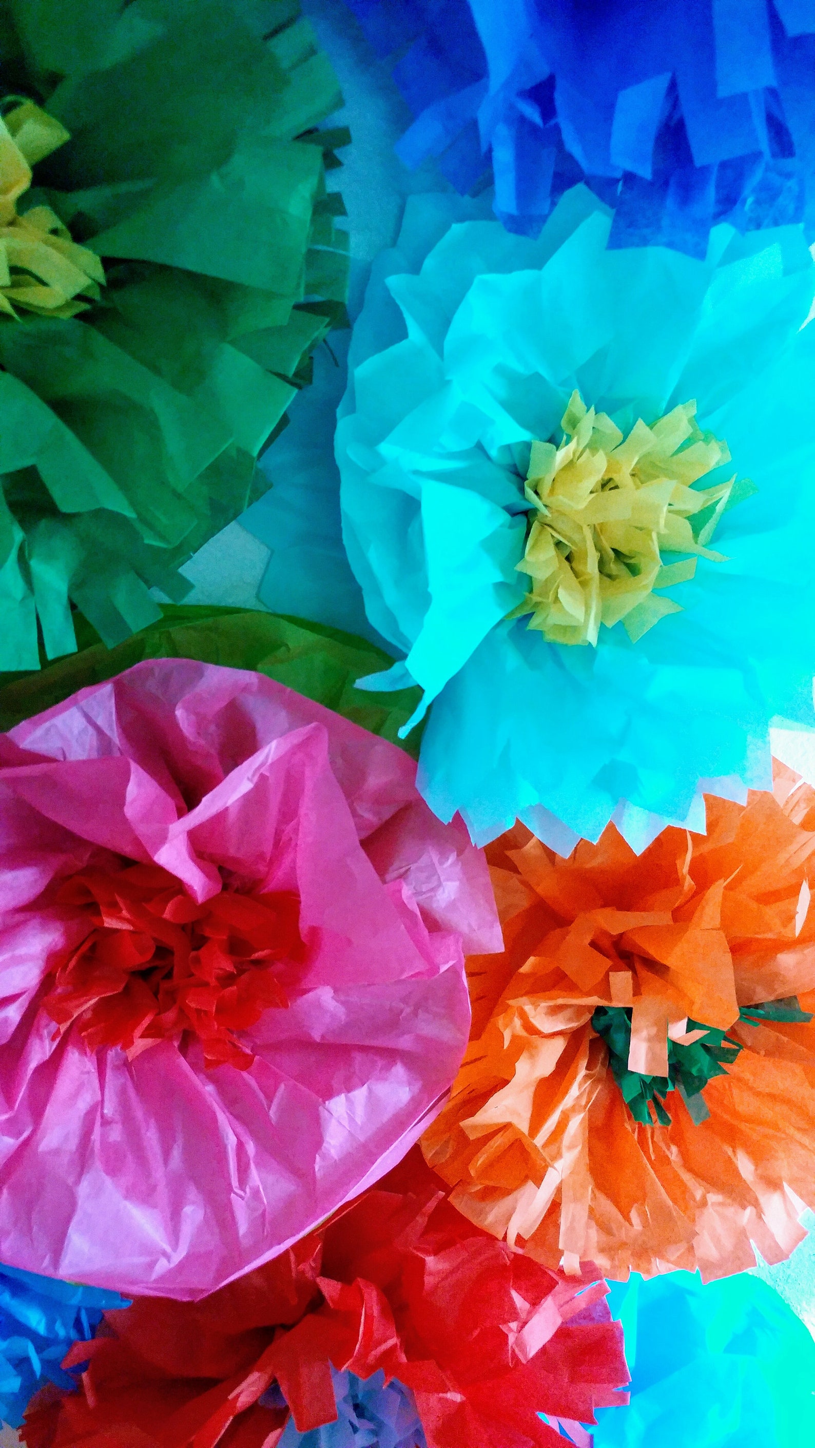 FIESTA Tissue Paper Flowers Backdrop/ Encanto Party/ Coco Etsy
