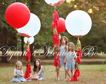 36" Confetti Balloon with Custom Tassel Tail
