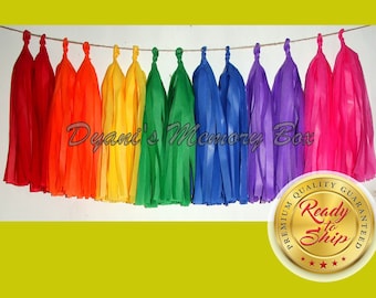 Rainbow Tassels Garland Banner for Birthday Party Decoration