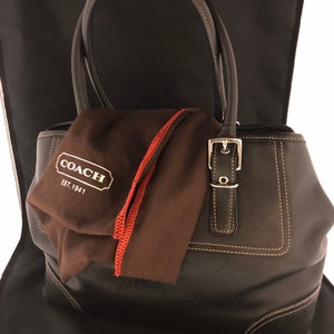Coach classic black leather vintage satchel