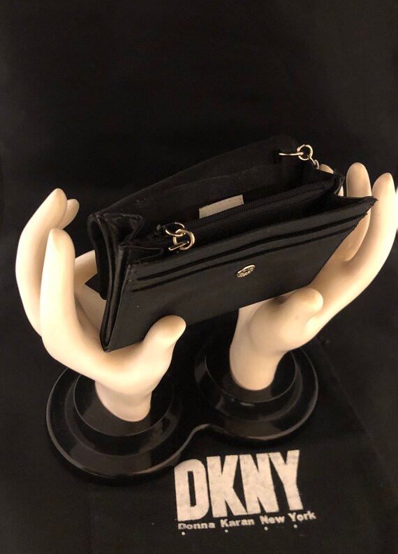 DKNY Classic black nylon French style wallet, circa 1… Gem
