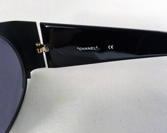 Chanel Black Sunglasses, Circa 1995, Adjustable Nose Pads