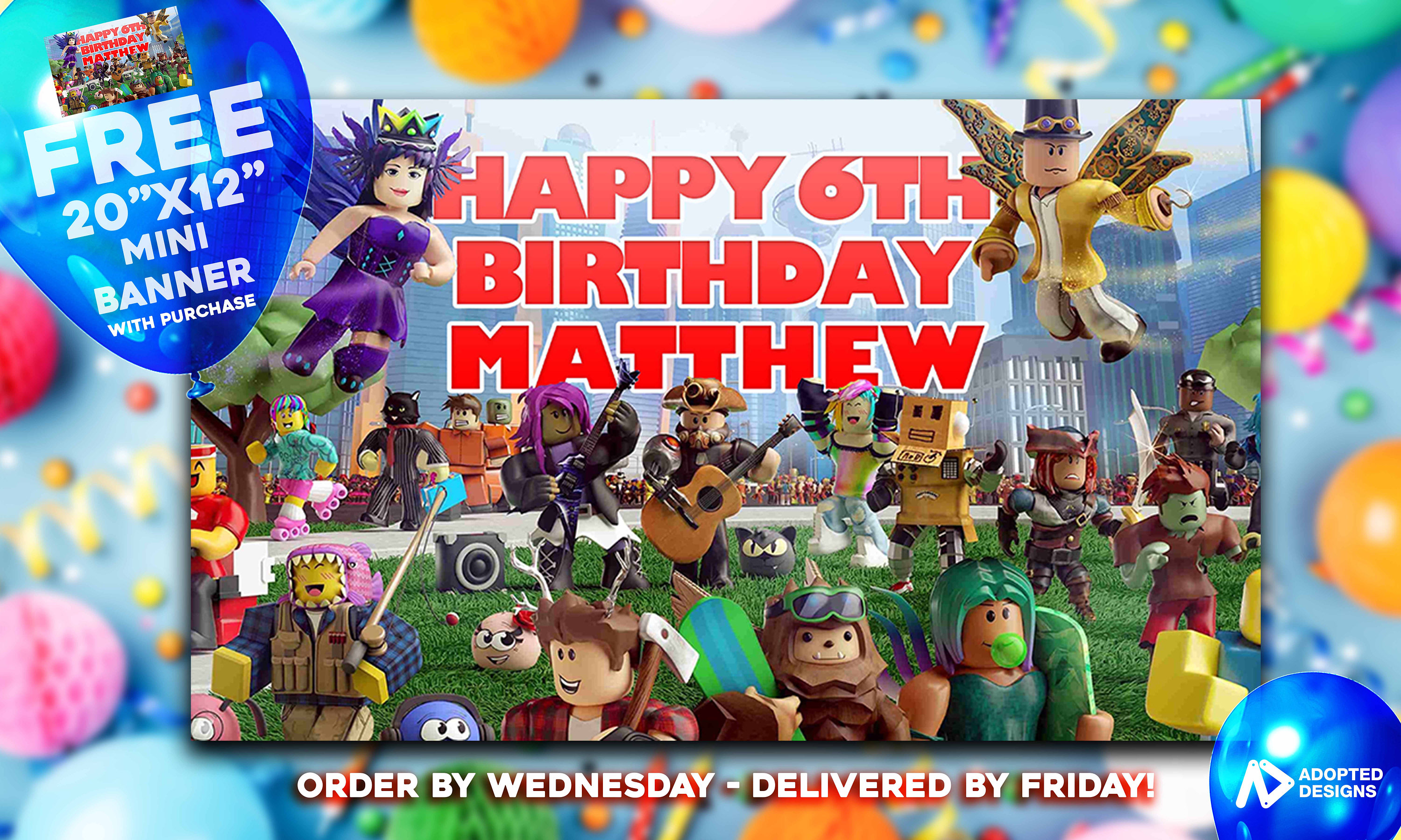 Customize Level 21/25/30/40 Unlocked Birthday Banner Roblox 